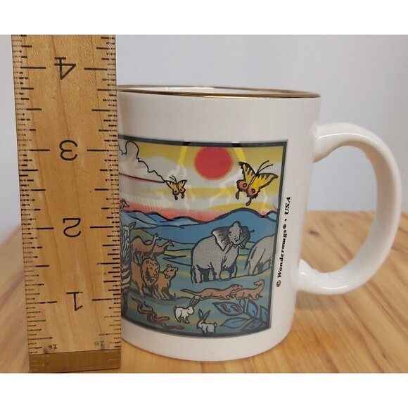 Noah's Ark WonderMug Heat Changing Coffee Mug ferret lions zebra rainbow bunnies - Picture 11 of 11